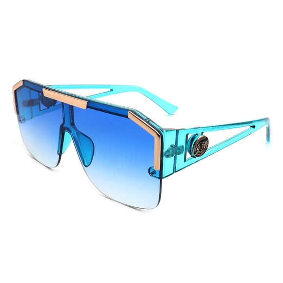Square Retro Aviator Fashion Sunglasses - Picture 1 of 7